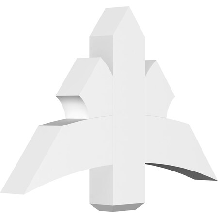 Ekena Millwork Davenport Architectural Grade PVC Gable Bracket, 36"W x 22 1/2"H x 4"D x 6"F, 15/12 Pitch GBP036X23X0406DAV00